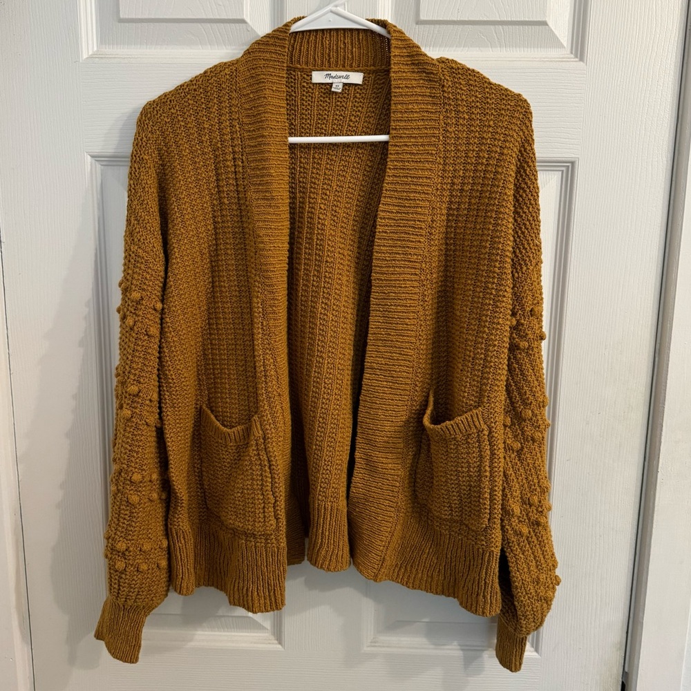 Madewell Mustard Cardigan Sweater